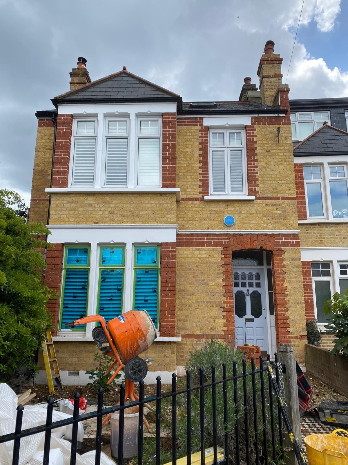 Hydraulic lime repointing on a period brick property in London and Kent: project 19