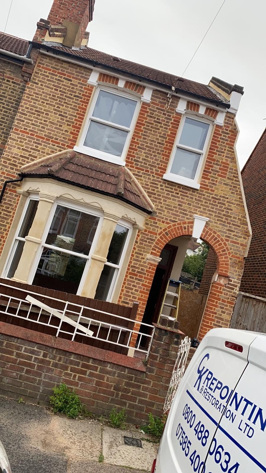 Hydraulic lime repointing on a period brick property in London and Kent: project 09