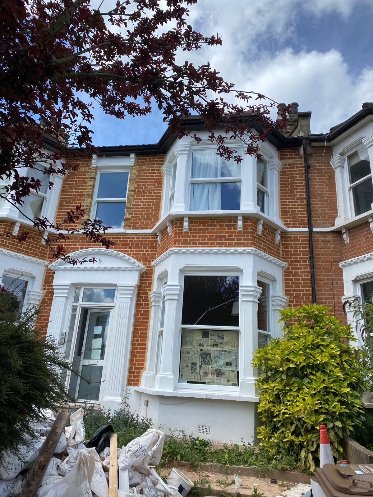 Silicone render finish applied to a property exterior in London and Kent: project 02